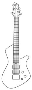 Skelf Single Cut Guitar Outline
