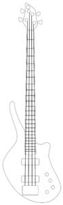 Harlot Bass Guitar Outline