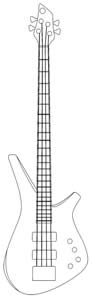Skelf Bass Guitar Outline